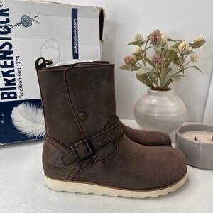Birkenstock Magdala Leather Buckle Strap Boots Espresso Narrow Women 6 Tried On